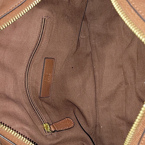 Frye Brown Leather Satchel Hand Bag Purse - Picture 12 of 13